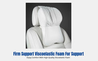 Car Headrest Neck Support Pillow, Universal Viscoelastic Foam Cushion, Breathable Perforated Cover, Fits Most Vehicles