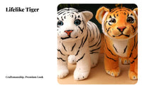 Stuffed Tiger Toy Great Gift Thought Tiger Stuffed Ie Doll Home Decoration Cute Design Non-Shedding for Children, Playroom