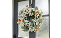Artificial Pumpkin Wreath Nordic Style Holiday Greenery Door Wreath Easy to Hang Home Decor for Christmas