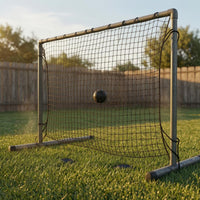 Black Soccer Rebound Net Woven Grid Replacement Rebound Net Rope-Edged Sports Gear Reinforced Edging