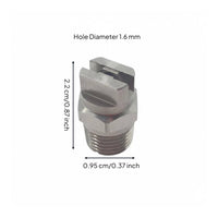 Stainless Steel Fan Nozzle Rust-Proof High Pressure Washer Nozzle for Car Washing, Dust Suppression, Cooling