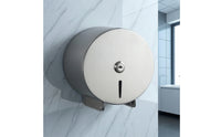 Stainless Steel Bathroom Tissue Dispenser with Shelf Rustproof Bathroom Tissue Holder with Shelf Corrosion-Resistant Compact for Businesses