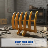 Excavator Rake Attachment, Multi-Tooth, Soil Loosening, Land Clearing