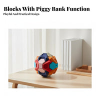 Early Education Brain-Teaser Ball Coins Bank Develops Spatial Skills Brain-Teaser Assembly Ball Reusable Fun for Children 3+, Kids