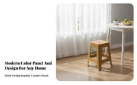 Modern Minimalist Design dual-color Utility Stool Stackable nested Seat long-lasting Household Furniture Anti-Slip Feet for Adults, Guests, Homeowners, Kitchen, Dining Room, Bathroom, Entryway