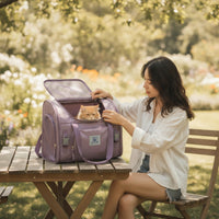 Soft Sided Pet Carrier Breathable Cat Carrier with Mesh Panels Comfortable for Pets, Small Dogs, Pet Checkups Visits, Car Rides