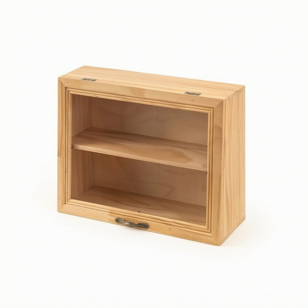 Dustproof Desktop Display Case Heavy-Duty Display Case with Doors Vintage Tabletop Cabinet Adjustable for Hobbyists, Bedroom, Office