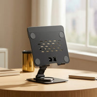 Desktop Stand Foldable Stand with Rotating Base Multi-Angle for Students, Home Office