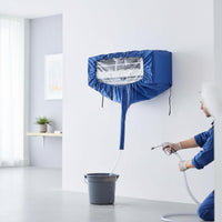 Waterproof Air Conditioner Cleaning Cover Black Material Mini Split Cleaning Kit Medium Size Home Equipment Anti-Collapse