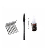 Precision Model Scribing Tool Set 7 Blade Heads Replacement Line Engraver Fingertip Control Adult Precision Modeling Tools for Craft Work