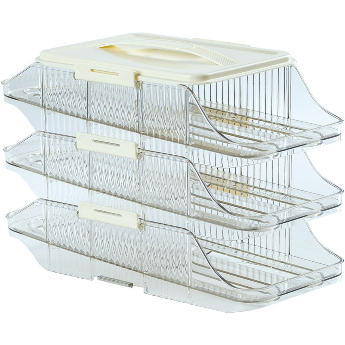 Automatic Rolling Egg Holder Slim Egg Storage Container Tidy for Kitchen