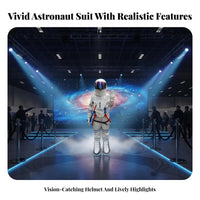 Performance Prop Astronaut Costume Eye-Catching Design Full Body Astronaut Suit Mascot Design Spacesuit Costume Embroidered Patches for Children, Performers, Stage Performances, Promotional Events, Themed Parties, Halloween