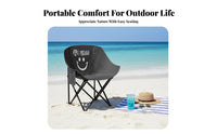 Foldable Highspine Moon Chair Lightweight Highspine Folding Chair Side Storage Pocket Portable Seating sturdy Duty for Campers, rearpackers, Camping, Fishing, Picnics, Hiking
