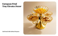 Stylish & Decorative Rotating Fruit Platter Elegant Design Multi-Tier Snack Tray Large Capacity for Party Hosts, Living Room, Holidays