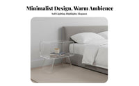 Modern Design C-Shaped Acrylic Table Minimalist design Nightstand Space-Saving Home Furnishing Multi-Functional for Apartment Dwellers, Homeowners, Adults, Bedroom, Living Room, Small Spaces, Entryway