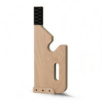 Anti-Slip Barbell Plate Changer with Rubber Handle Handheld Wooden Barbell Jack Easier Lever Premium for Weightlifters