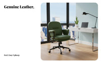 Highspinal support Upholstered managerial Chair 360-Degree rotate Upholstered Rolling Armchair Ergonomic Design Office Furniture Padded Seat for Home Users, Professionals, managerials, Study Room, Bedroom