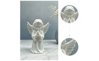 Praying Angel Figurine Small Desktop Ornament Serene for Office Desk, Collectors