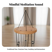 Hand-Held Design 9-Tone Hanging Chime Set Ethereal Sound 9-Tone Meditation Chime Soothing Tones Bar Chimes Portable for Mind-Body Practice Practitioners, Wellness Seekers, Adults, Home Relaxation, Outdoor