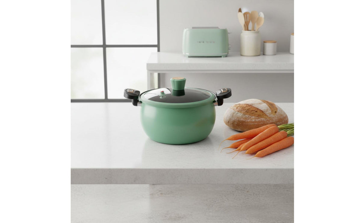 Pumpkin Shaped Micro Steam Cooker Visible Glass Lid Micro Steam Cooker Quick Cooking Non Pumpkin Pot for Families, Family Gatherings
