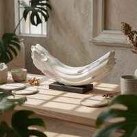 Arched Sculpture with Base Modern Tabletop Sculpture Abstract for Living Room