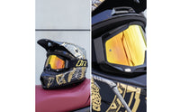 Full Face Motocross Helmet Eyewear-Compatible-Compatible Full Face off-Road Helmet Ventilated Safeguarding for Motorcyclists