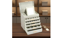 Soft Velvet Lining 6-Layer Jewelry Box Removable Dividers 6-Tier Jewelry Box Sturdy Construction Multi-Layer Accessory Holder Easy to Clean for Dresser