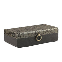 Wooden Jewelry Box with Loop Pull Wood-Grain Wooden Jewelry Box Vintage for Dresser, Vanity, Wardrobe