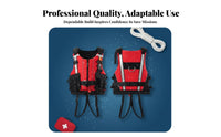 High Buoyancy Fast-Moving Water Rescue Vest Quick-Release Harness Fast-Water Rescue Kit Heavy-Duty Construction Life Jacket Multiple Attachment Points for Emergency Responders, Advanced Paddlers, Flood Operations, River Operations, Rafting, Kayaking
