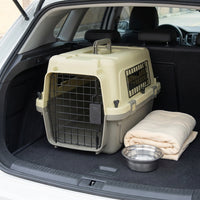 Hard Sided Pet Carrier Bag PP Material Airline Approved Pet Carrier for Small Pets, Solid hued feline Carrier Crate for Car Travel