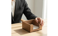 Wooden Napkin Holder No Assembly Required Wooden Business Card Box Easy to Clean Desktop Storage Holder for Restaurant
