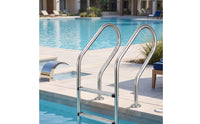 Rust-Resistant Stainless Steel Pool Ladder Stable 2-Step Pool Ladder Sturdy Wobbleunrestricted