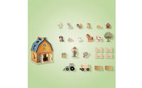 Wooden Farm Toy Fine Motor Shape Sorter Educational Toy House with Wooden Blocks for Daycare
