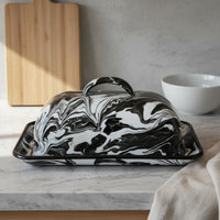 Enamel Butter Dish Gift Idea Cheese Keeper Dish for Tea Time