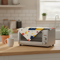 Korean Style Star Pattern Dust Cover for Home Appliances - Microwave, Air Fryer, Small Appliance Cover