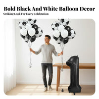 15 Pieces Includes Foil Balloons Soccer Theme Balloon Kit Easy to Assemble Football Party Balloon Set for Children, Parents, Pubs