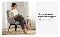 Light Luxury Upholstered Single Sofa Modern design Lounge Chair Minimalist Aesthetic Indoor Seating Deep Seat for Interior Designers, Hotel Managers, Living Room, Bedroom, perusing corner, Apartment
