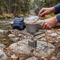 Portable 304 Stainless Steel Camping Stove Rack Folding BBQ Grill Pot Stand Mini Gas Stove Support