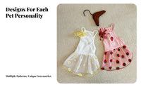 Lightweight & Breathable Small Dog Summer Dress Soft & Comfortable Dog Summer Dress Cute Design for Young Dogs, Cats, Daily Wear, Parties