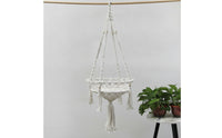 Cat Lounger with Macrame Basket Handmade Cat Lounger Furniture Boho Cozy for Cats, Apartments, Window
