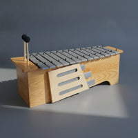 Metallophone Diatonic Glockenspiel Compact Xylophone with Metal Strips for Kids