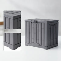 Outdoor Storage Box Resin Storage Box with Hinged Lid Sturdy Furniture for Backyard