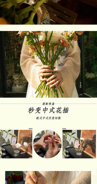Universal Transparent Flower Arrangement Fixer with Spiral Base