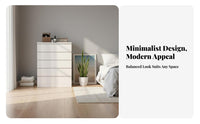 Minimalist design 6-Drawer Double chest Modern Design 6-Drawer Wide Cabinet Sturdy Construction Chest of Drawers adaptable Use for Apartment Dwellers, Homeowners, Bedroom, Living Room, Hallway, Nursery