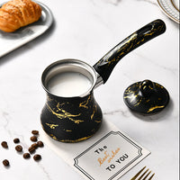 Stainless Steel Turkish Coffee Pot with Lid, Modern Simple Style, Customizable