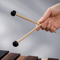 Slender Mallets with Wooden Shafts Straight Mallets with Flat Heads Long-Lasting Percussion Sticks Wear-Resistant for Marching Band