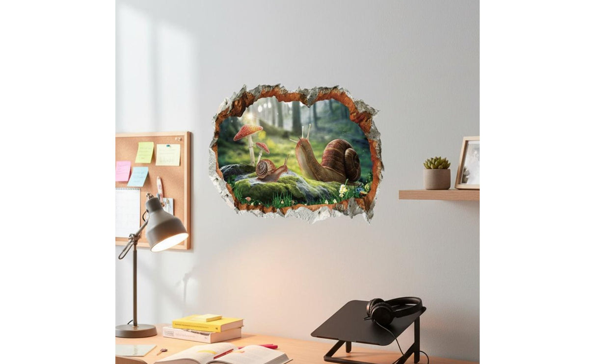 3D Sport Wall Decal Self Broken Wall Football Sticker Peel and for Teenagers, Kids, Bedroom, Dorm Room