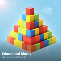 Spatial Awareness Development Geometric Learning Blocks Logical Thinking Skills Wooden Cube Blocks Unrestricted-Ended Play for Homeschool