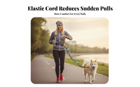 Woven Strap Handsunrestricted Dog Leash Set Metal Clips Waist Belt Leash Set Adjustable Stretchy