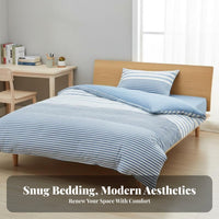 Plaid Bedclothes Ensemble Easy Care Plaid Duvet Cover Set Year-Round for Renters